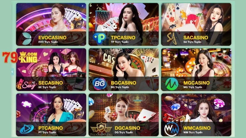 Danh mục trò chơi Live Casino 79KING
